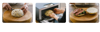 1.パンに切りこみをいれる　2.トースターで焼き色をほんのりつける　3.マスタード、レタスベーコンを挟む
